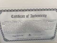John Deere framed print #6520/7000 and comes with a Certificate of Authenticity