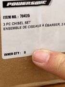 6 sets of 3pc chisel set