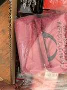 Hard hat mounted ear muffs, disposable masks, bio hazard waste bags