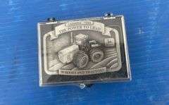 John Deere 70 series four-wheel-drive tractor " The Power To Lead " 1993 belt buckle