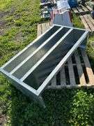 Galvanized metal shelf 44”H x 60” W