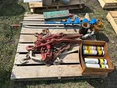 Qty of load binders, ice auger, qty of grease etc