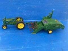 ERTL John Deere Model A Tractor and 50th Anniversary Model 12A John Deere Combine