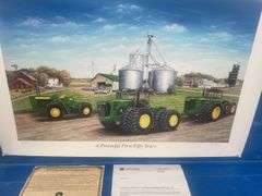 John Deere Four Wheel Drive Tractor - limited edition unframed print #1224/5500 -50 year