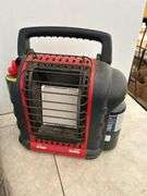 Mr. Heater portable propane camping heater and a tarp 18'x24'