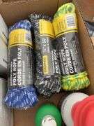 Safety glasses, disposable respirators, poly rope, lens cleaning station ,respirator wipes etc