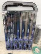 Locking plier sets, folding hex key sets, chisels, file set, tape measures etc