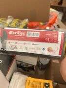 Qty of XL gloves, hearing protector muffs, hand sanitizer, barricade tape, safety glasses, First aid