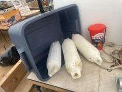 Boat anchor, rod holders, bumper guards etc
