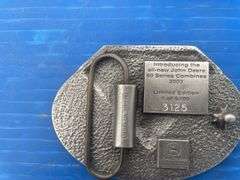 John Deere Super Seeder Drill, John Deere 60 series combine, John Deere 600 series disc belt buckles