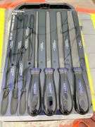 File set, chisels, electrical tape, tape measures, chalk lines, socket sets, folding hex keys etc