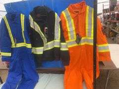 2 pair of flame-resistant coveralls size 46R and a flame-resistant hoodie size Large