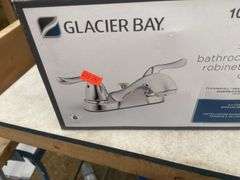 Used infrared heaters, a set of unused bathroom faucets