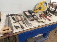 Welding rods - 7018 x 5/32", 6013 x 5/32" and 7014 x 3/32", 100M Westward tape, chipping hammers, pi