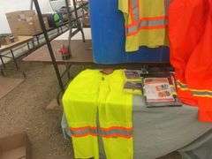 Quantity of XL hi-viz safety wear including light weight bib overalls, t-shirts etc