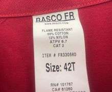 Red 3M Flame resistant coveralls size 42T