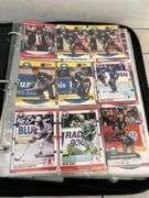 Binder of hockey & baseball cards
