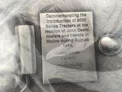 1994 " Bringing It Home " John Deere commemorative belt buckle 1 of 6000 introduction of 8000 series