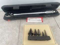 1/2" dr. torque wrench and a set step bits