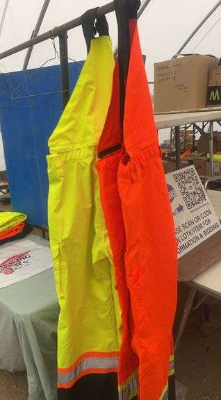 2 pair of Helly Hanson hi-viz bib overalls - size XXL