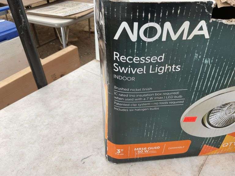 6 unused recessed swivel pot lights