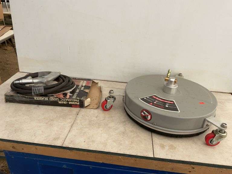 15"surface cleaner, and a Ram-air pneumatic sand blaster gun