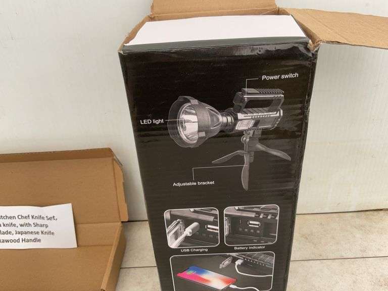 2 piece kitchen knife set, UNUSED 3 style USB rechargeable LED spotlight