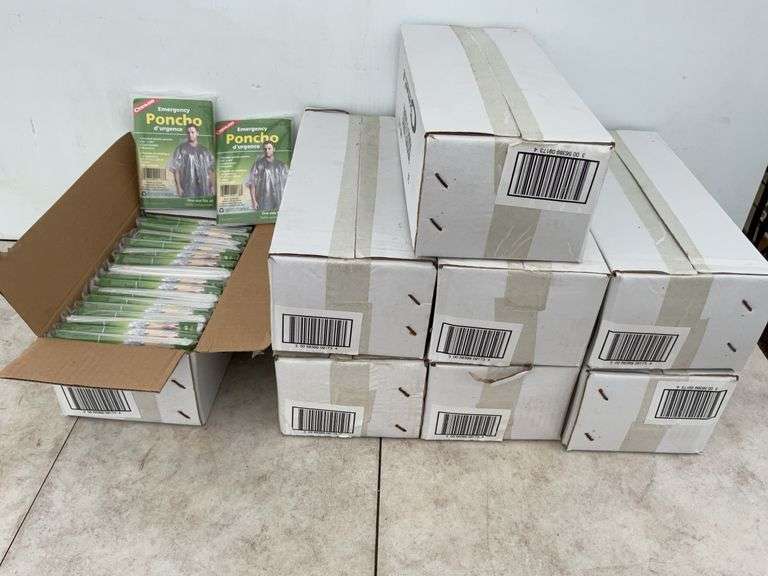 Approximately 196 emergency ponchos