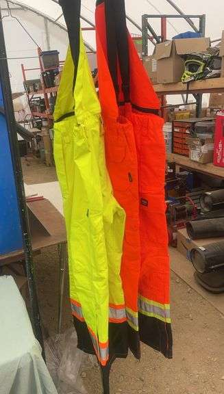 2 pair of Helly Hanson hi-viz bib overalls - size XXL