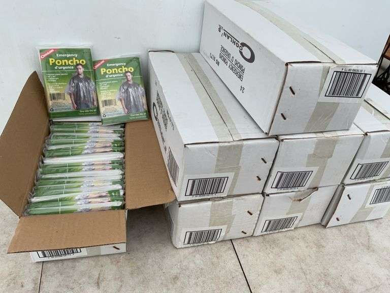 Approximately 196 emergency ponchos