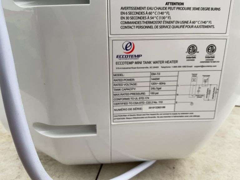 Unused Eccotemp 26L water heater