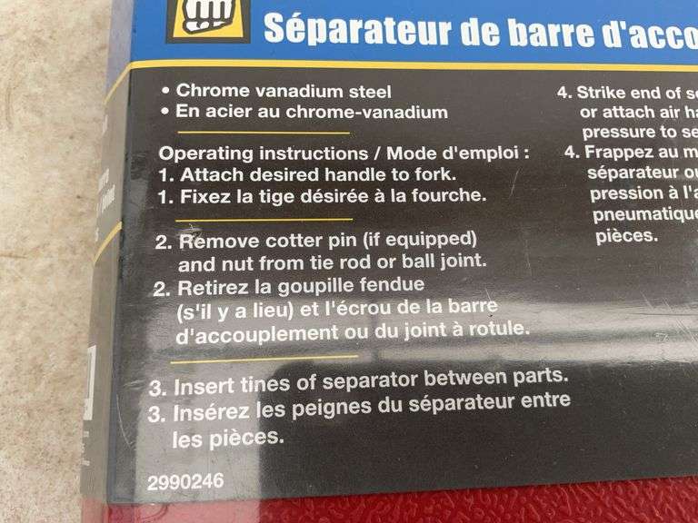 Unused 5 piece tie rod/ball joint splitter kit