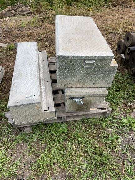 3 of truck tool boxes - side mount approx 15”x48” NO KEYS