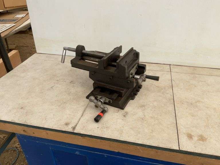 6" cross slide drill press vise.