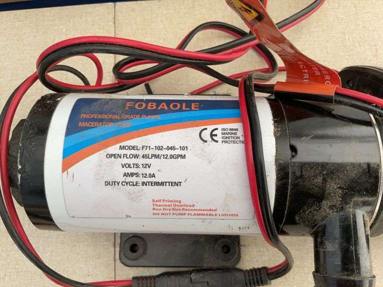 Portable RV waste pump self priming macerator - owner says only used once