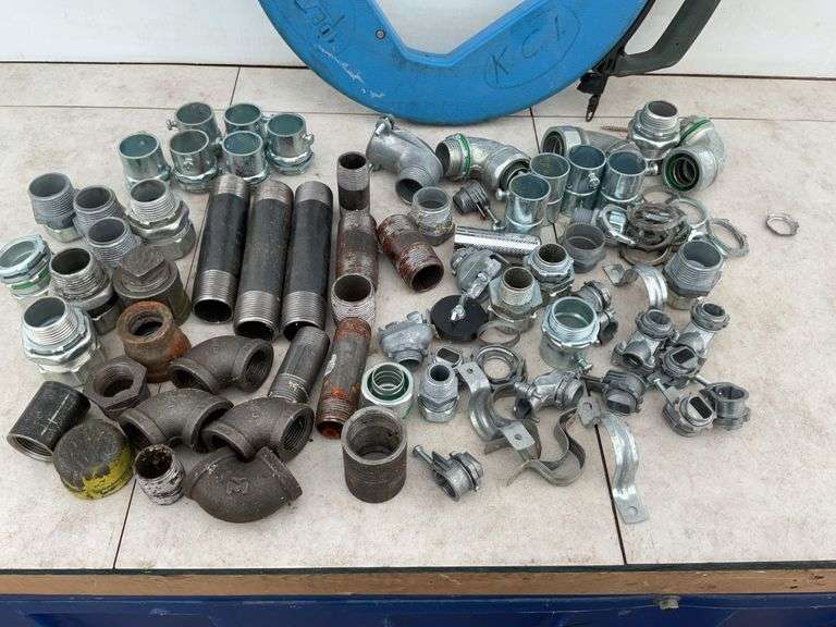 Electrical tape-pak 1/8 x 100‘, a quantity of electrical fittings