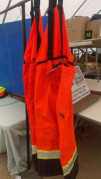 2 pair of Helly Hanson hi-viz bib overalls - size XL