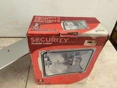 Owner says working 42" ceiling fan, unused security floodlight.