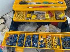 DeWalt tool bag, plastic toolbox, comes with a large quantity of specialty wire fittings, wire crimp