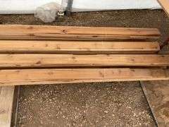 24 pieces 12' long V joint lumber, 3" wide