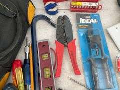 DeWalt tool bag, plastic toolbox, comes with a large quantity of specialty wire fittings, wire crimp