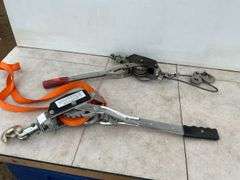 A strap come a long and a cable come a long