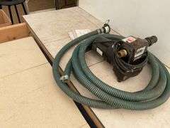 Owner says good working transfer pump, comes with 1” hoses