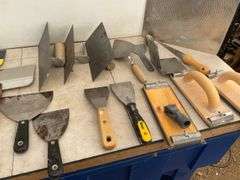 Quantity of drywall trowels and sanding  blocks etc.