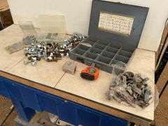 Sheet metal kit of screws, quantity of 1/2" by 1 1/2" carriage bolts, miscellaneous screws, small ch