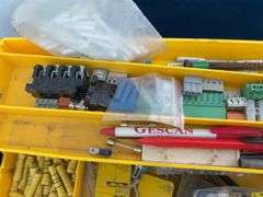 DeWalt tool bag, plastic toolbox, comes with a large quantity of specialty wire fittings, wire crimp