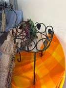 OFFSITE MELFORT: Silk Swag, silk flowers, salt lamps, Antique plant stand