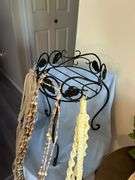 OFFSITE MELFORT: Silk Swag, silk flowers, salt lamps, Antique plant stand