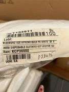 Qty of disposable aprons, first aid burn kit, qty of disposable masks, hard hat mounted earmuffs muf