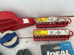 DeWalt tool bag, plastic toolbox, comes with a large quantity of specialty wire fittings, wire crimp